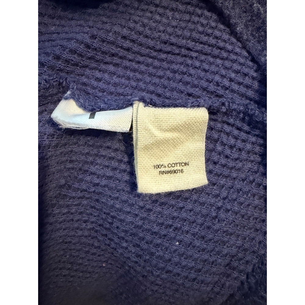 Women's Blue RuffHewn Waffle Knit Cardigan Size M - Picture 5 of 8